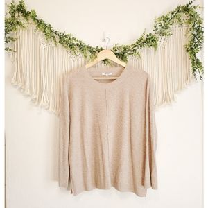 MADEWELL Oatmeal Knit Long Sleeve Sweater sz S